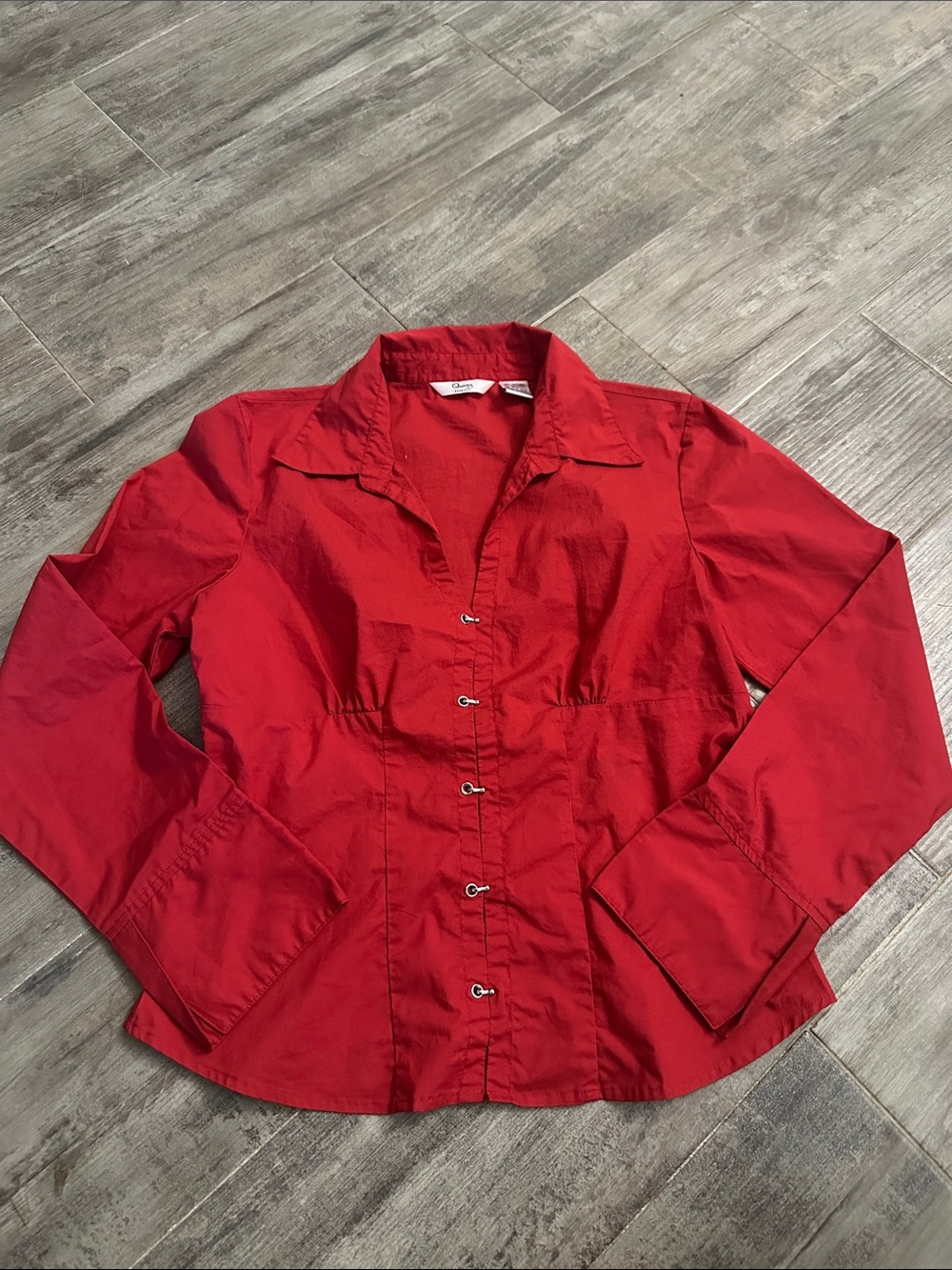 QUIZZ STRETCH WOMEN'S  RED BLOUSE SIZE Large